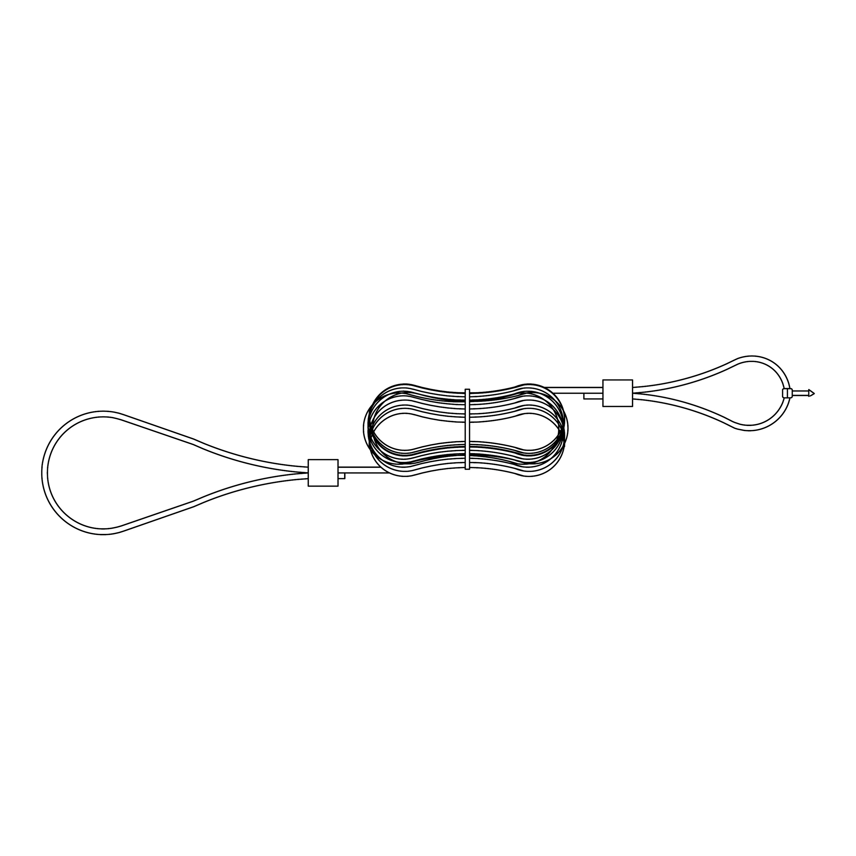Curt 52021 Replacement Breakaway Switch Lanyard, Steel, Clear Coat - 2