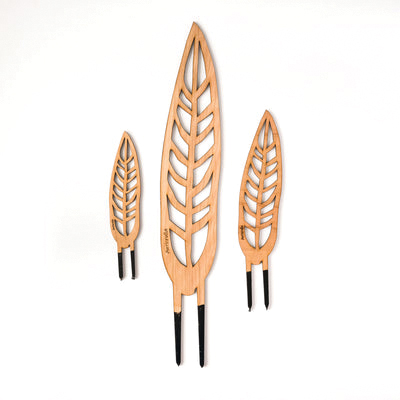 Treleaf Anthrulla SKANTRCH Anthurium Staked Trellis, 12 in OAL, 3-1/2 in OAW, 12 in OAH, Wood, Coated - 3