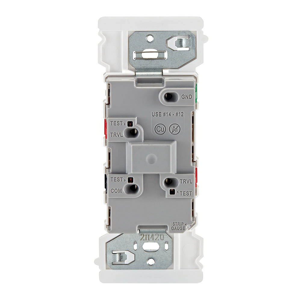 Decora Edge Series E5603-0SW Residential-Grade 3-Way Rocker Switch, 15 A, 120/277 VAC, Side Lever Terminal, White - 3