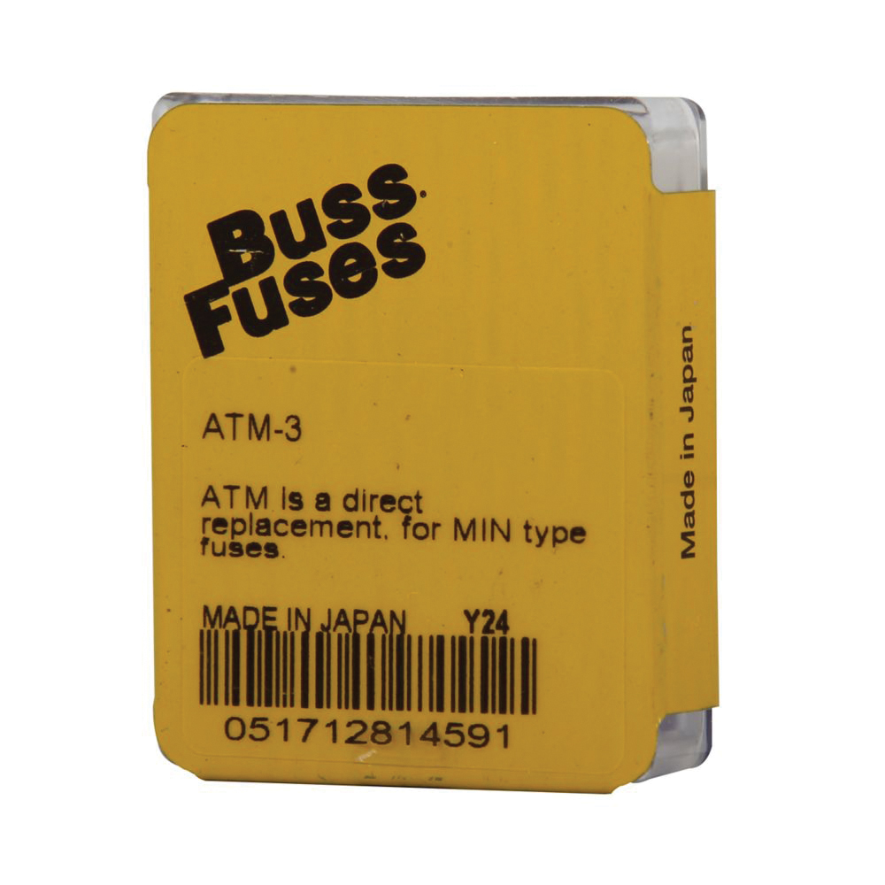 Bussmann ATM Series ATM-3 Fast Acting Fuse, 32 VDC, 3 A, 1 kAIC Interrupt - 5