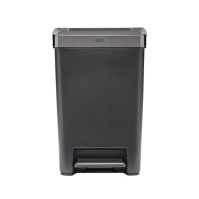 Rubbermaid Premier III Series 2120983 Step-On Trash Can, 13 gal, Plastic, Charcoal, Lid - 2