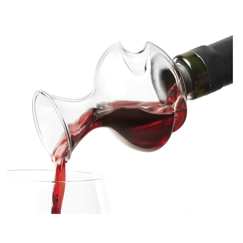 Final Touch Clear Glass Aerating Wine Pourer - 1