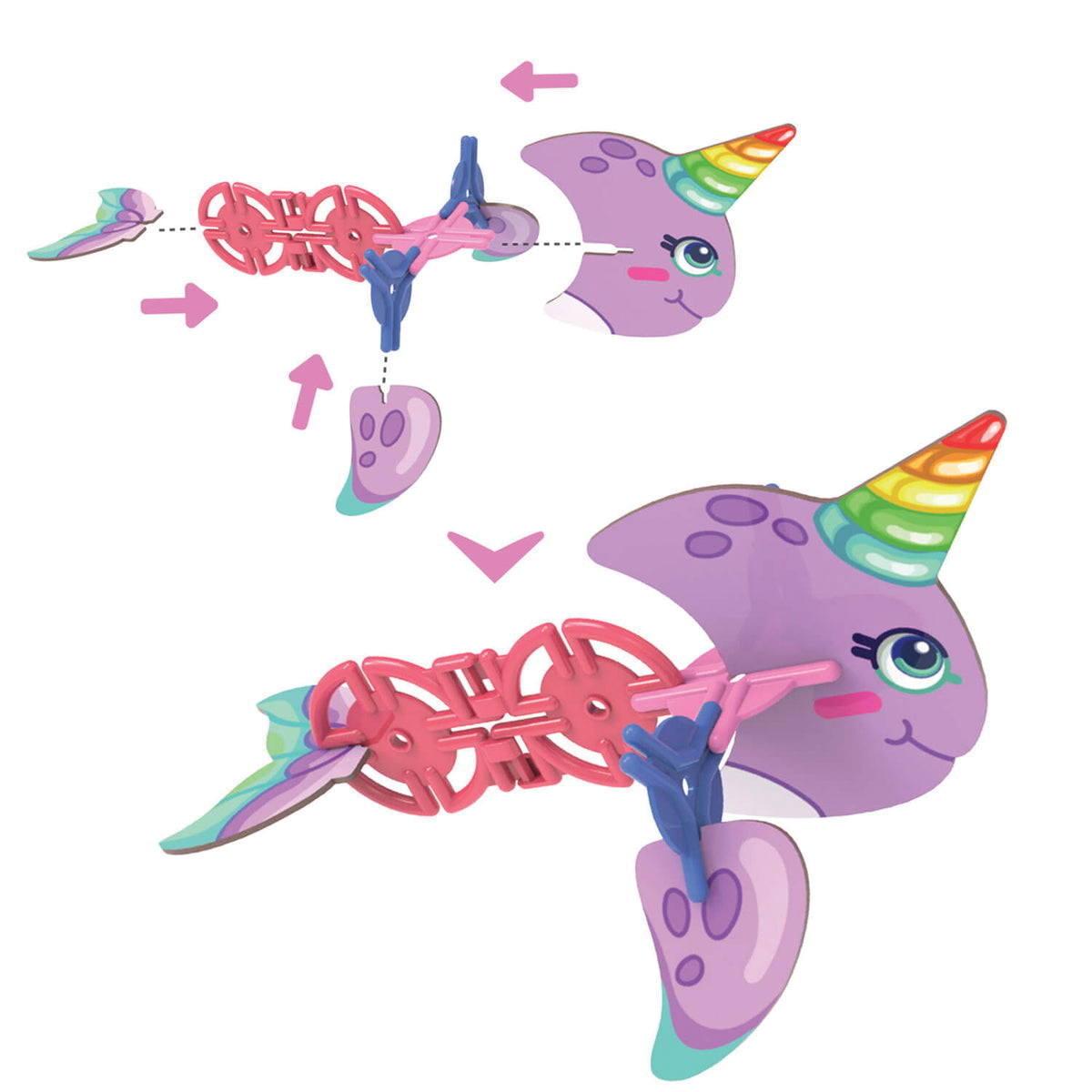 Pinxies PIN-MER-02 Marvelous Mermaid Ship, 6 years and Up, Plastic, 160-Piece - 3