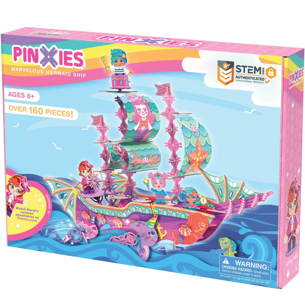 Pinxies PIN-MER-02 Marvelous Mermaid Ship, 6 years and Up, Plastic, 160-Piece - 5