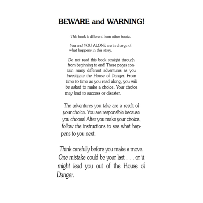 Choose Your Own Adventure Choose Your Own Adventure Series LY30-2B Book, House of Danger, Author: R. A. Montgomery - 2