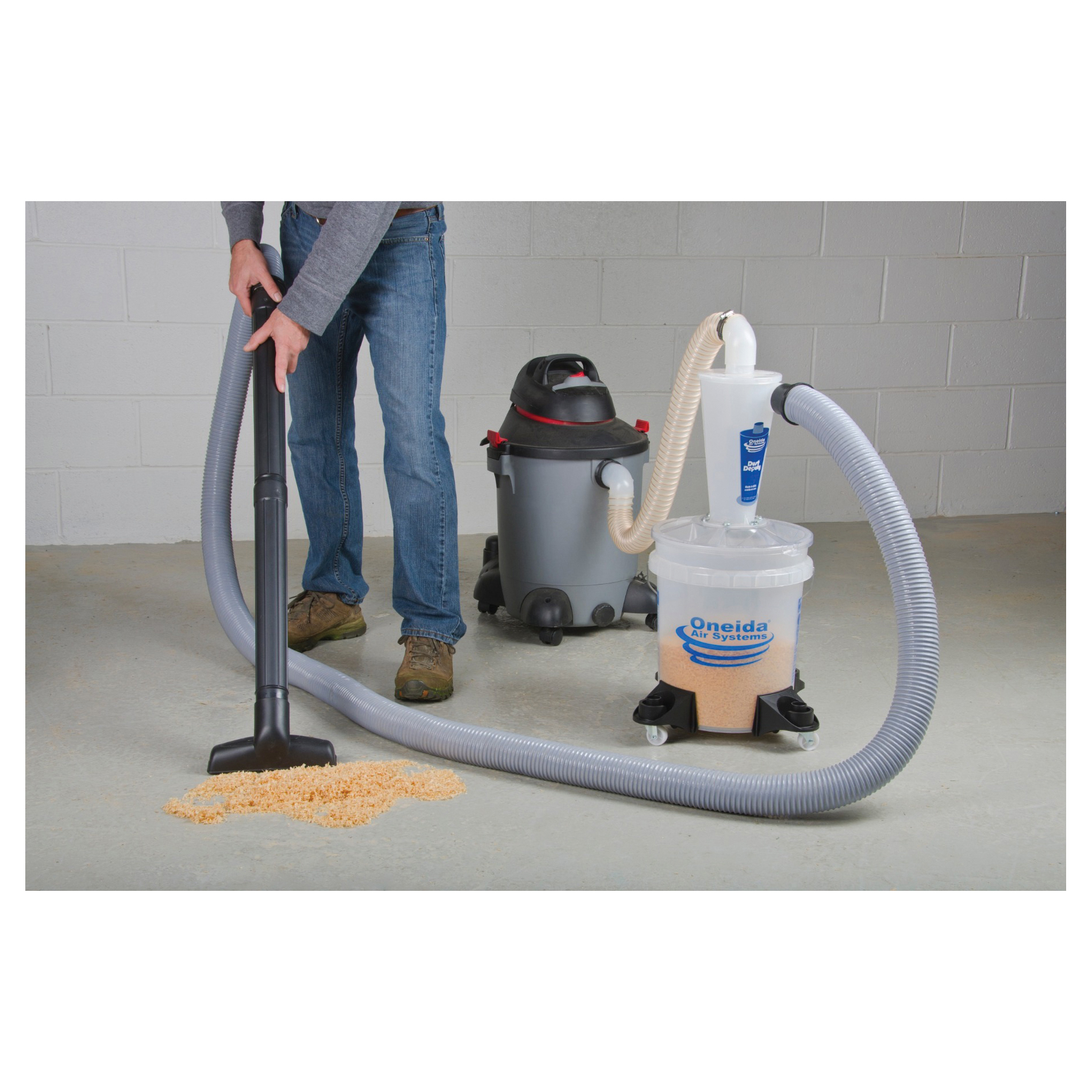 Oneida Air Systems AXD000004B Cyclone Separator Kit, Polypropylene, Clear - 4