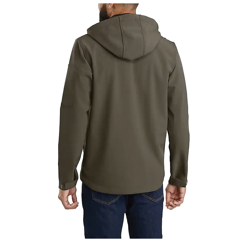 Carhartt RAIN DEFENDER 103829-217-S Hooded Jacket, S, Nylon/Spandex, Tarmac, Mock Neck, Zipper Closure, Regular - 3