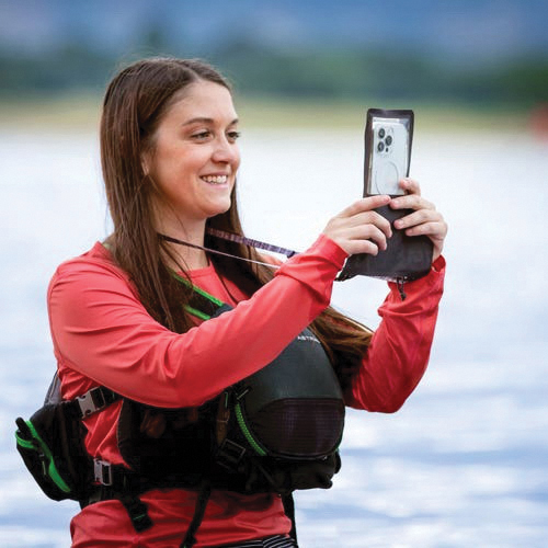Nite Ize RUNOFF ROPPL-03-R8 Phone Pouch, Waterproof, TPU, Blue, For: Phones Up to 3.38 in W and 6.53 in H - 3