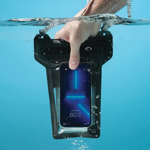 Nite Ize RUNOFF ROPPL-03-R8 Phone Pouch, Waterproof, TPU, Blue, For: Phones Up to 3.38 in W and 6.53 in H - 4