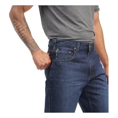 Carhartt 105119-H44-38X34 Jeans, 38 in W, 34 in L, Deep Creek, Relaxed Fit - 3
