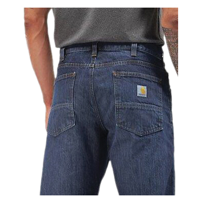 Carhartt 105119-H44-38X34 Jeans, 38 in W, 34 in L, Deep Creek, Relaxed Fit - 4