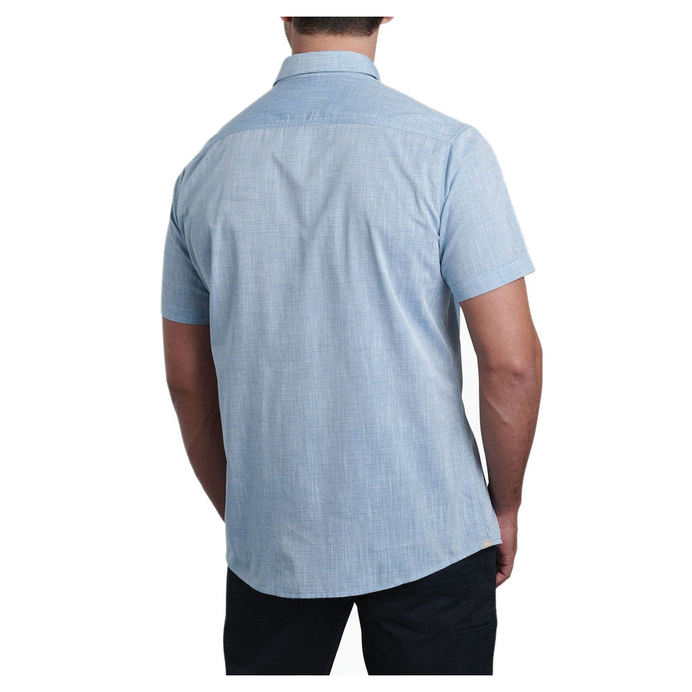 Kuhl KARIB Series 7460-HRBL-M Shirt, M, Cotton/Polyester, Horizon Blue, Stripe, Button Down, Short Sleeve, Klassik Fit - 2