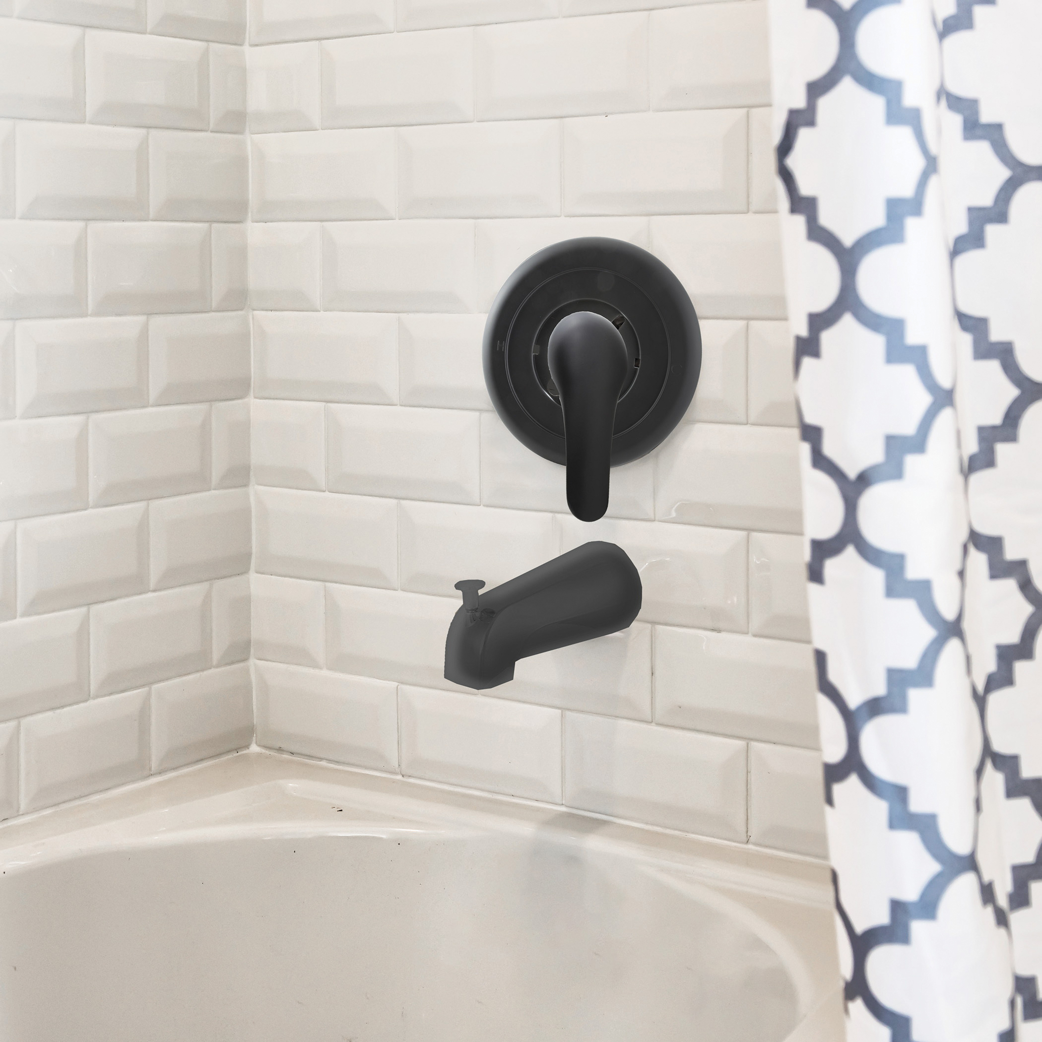 Danco 11084 Tub and Shower Trim Kit, Plastic, Black, Matte Black - 3