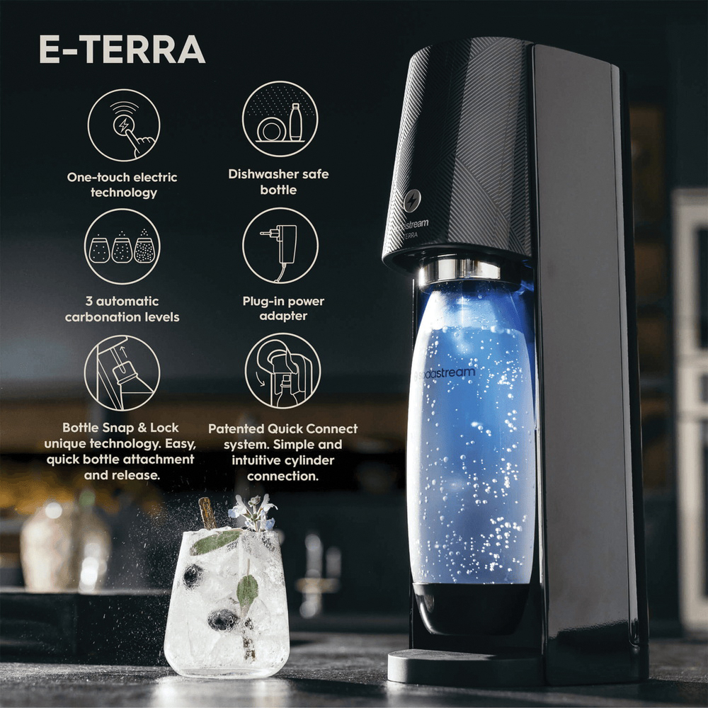 Sodastream E-Terra 1012911011 Sparkling Water Maker, Black - 2