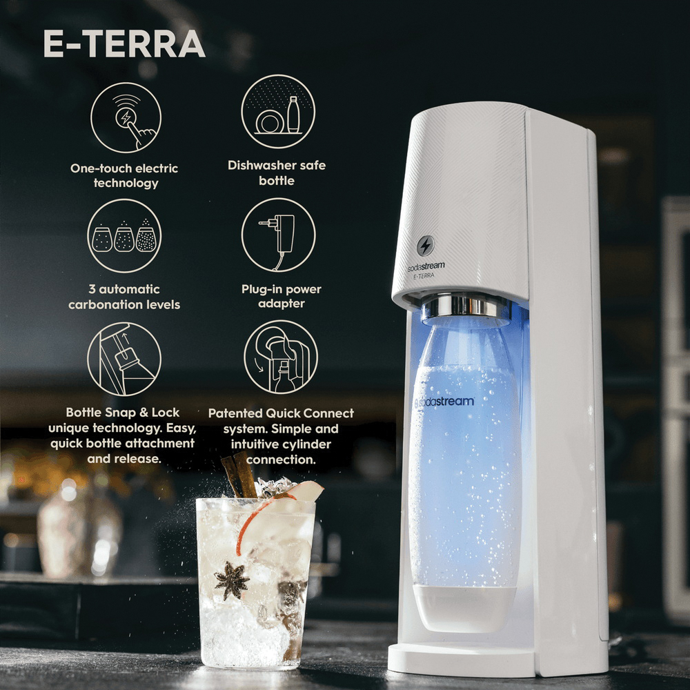 Sodastream E-Terra 1012911010 Sparkling Water Maker, White - 2