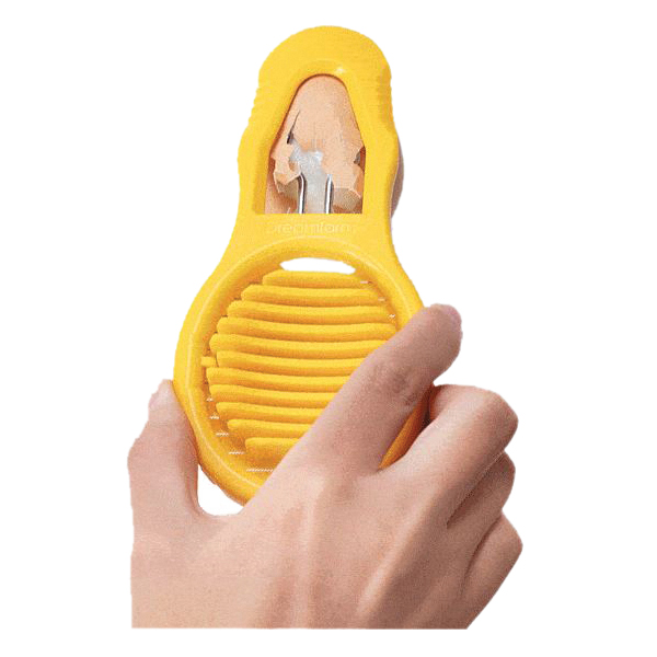 Dreamfarm DFEG5257 Eggler, 6 in L, 2.8 in W, Polypropylene/Stainless Steel, Yellow - 2