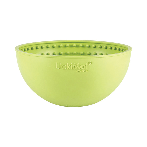 LickiMat LM5801GN-R Wobble Feeder, 6-1/2 in Dia, Natural Rubber, Green - 4