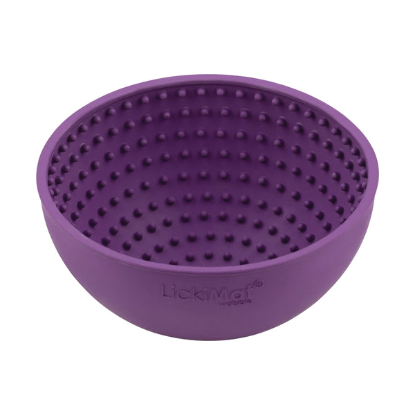 LickiMat LM5801PU-R Wobble Feeder, 6-1/2 in Dia, Natural Rubber, Purple - 3