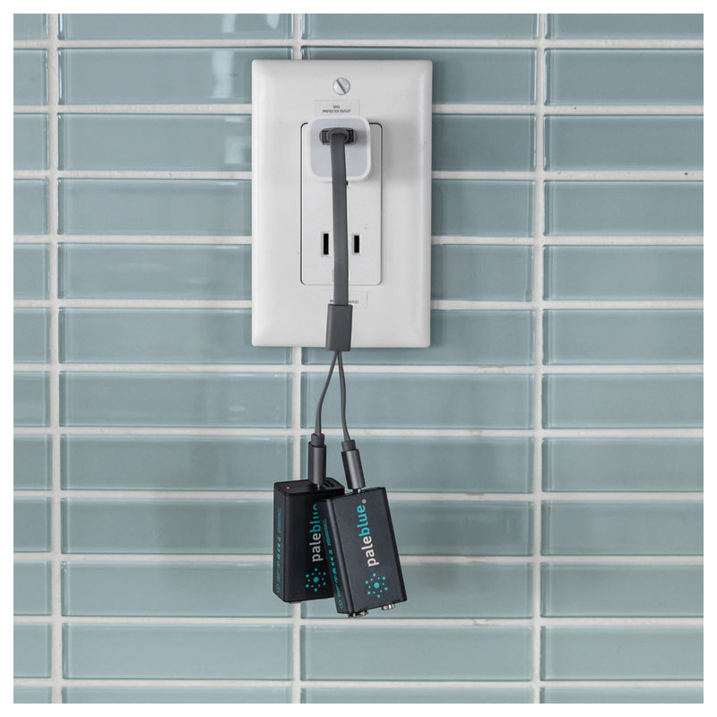 Pale Blue PB-9V USB-C Rechargeable Battery, 9 V Battery, 500 mAh, Lithium-Ion - 3