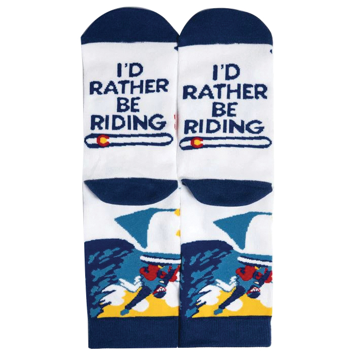 Lavley IRBRidingCO I'd Rather Be Riding Crew Socks, One-Size, Cotton/Nylon/Spandex - 3
