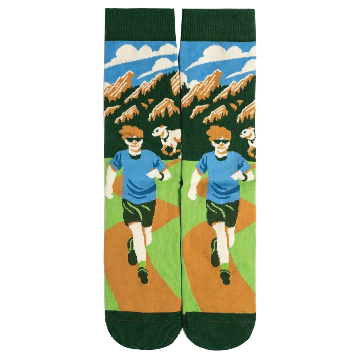 Lavley RunningSocks I'd Rather Be Running Crew Socks, One-Size, Cotton/Nylon/Spandex - 2