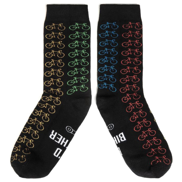 Lavley BikingSocks I'd Rather Be Biking Crew Socks, One-Size, Cotton/Nylon/Spandex - 2