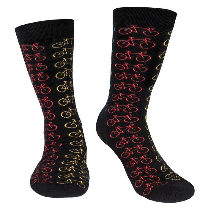 Lavley BikingSocks I'd Rather Be Biking Crew Socks, One-Size, Cotton/Nylon/Spandex - 3