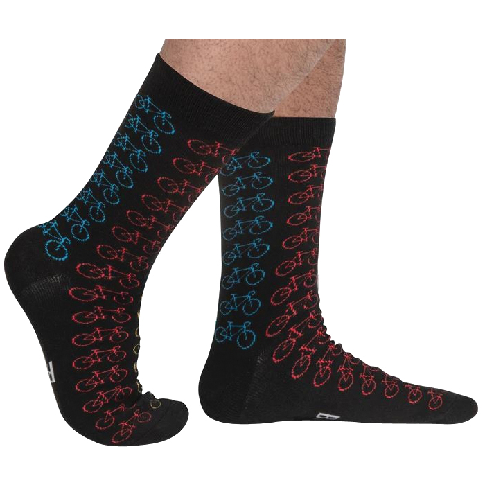 Lavley BikingSocks I'd Rather Be Biking Crew Socks, One-Size, Cotton/Nylon/Spandex - 4