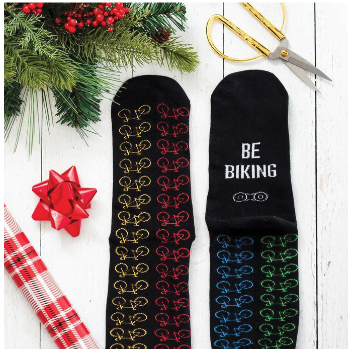 Lavley BikingSocks I'd Rather Be Biking Crew Socks, One-Size, Cotton/Nylon/Spandex - 5