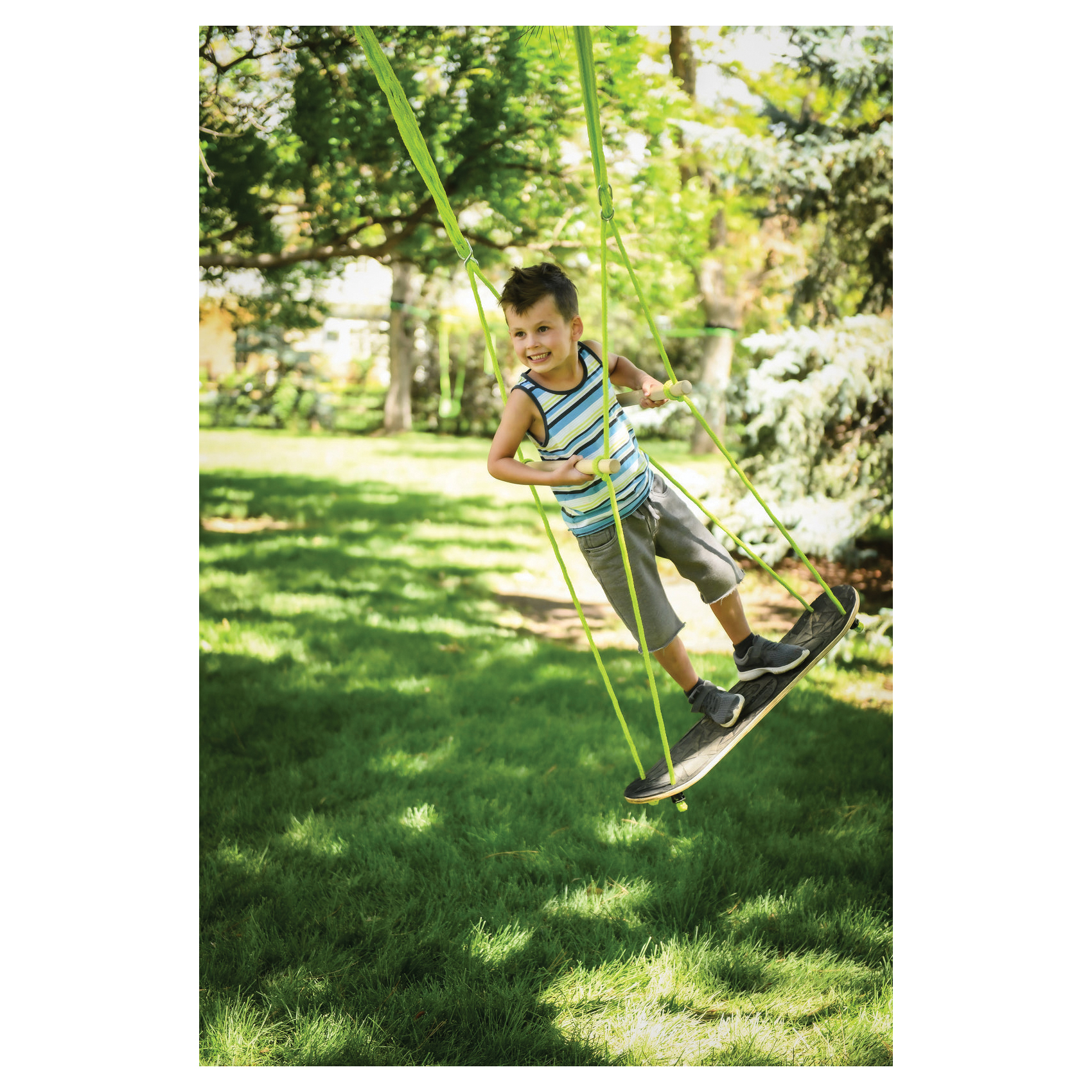 Slackers SLA.823 Skate Swing, 250 lb, Wood Frame, Foam Cushion - 3