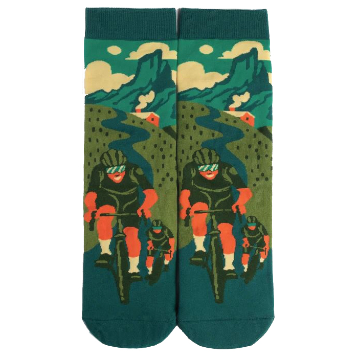 Lavley RollRoadBike This is How I Roll Crew Socks, One-Size, Cotton/Nylon/Spandex - 2
