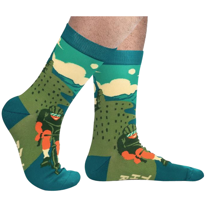 Lavley RollRoadBike This is How I Roll Crew Socks, One-Size, Cotton/Nylon/Spandex - 5