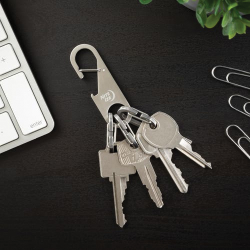 Nite Ize Z-Rack ZRB-11-R6 Key Chain Bottle Opener, Stainless Steel, Silver, 5 in OAL - 2
