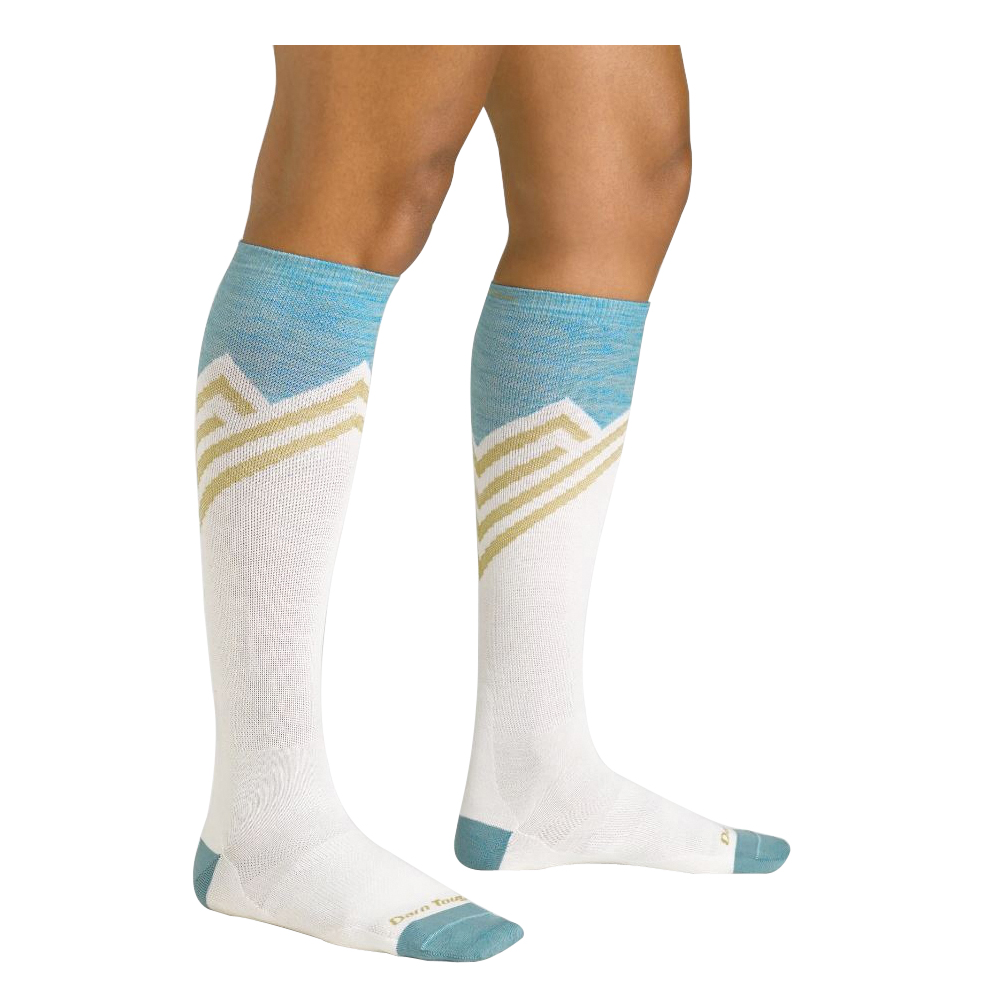Darn Tough Peaks 8035-WHT-S Over-The-Calf Lightweight Ski and Snowboard Socks, Women's, S, Merino Wool/Nylon/Spandex - 2