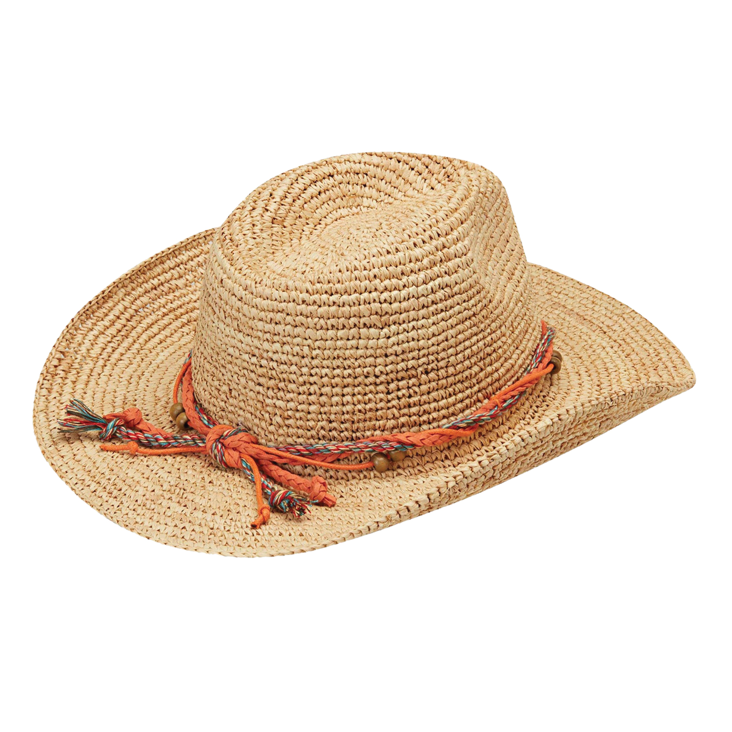 Wallaroo Hat Company Petite Catalina Series PCCOW-NA Hat, Women's, S, Faux Leather/Raffia, Natural - 2