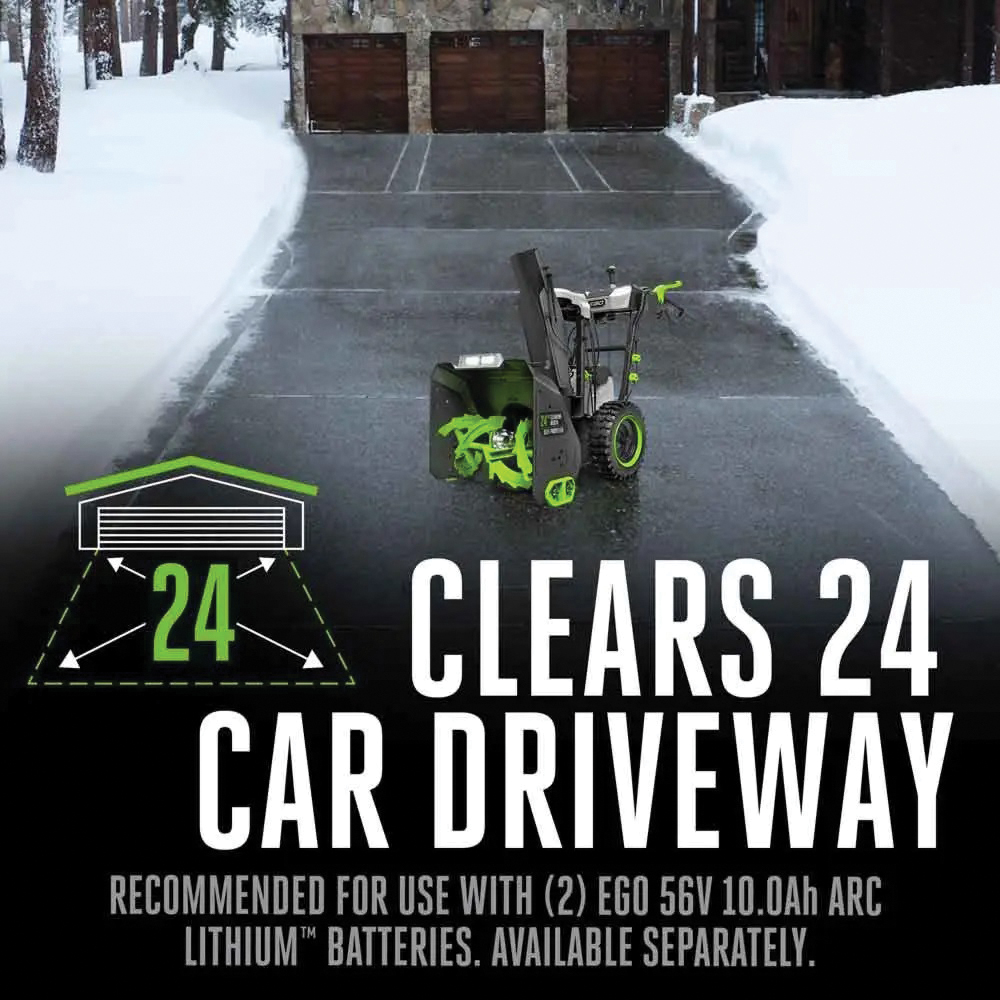 EGO SNT2416 Self-Propelled Snow Blower With Peak Power, Battery Included, 56 V, 10 Ah, Lithium-Ion, 2-Stage - 5
