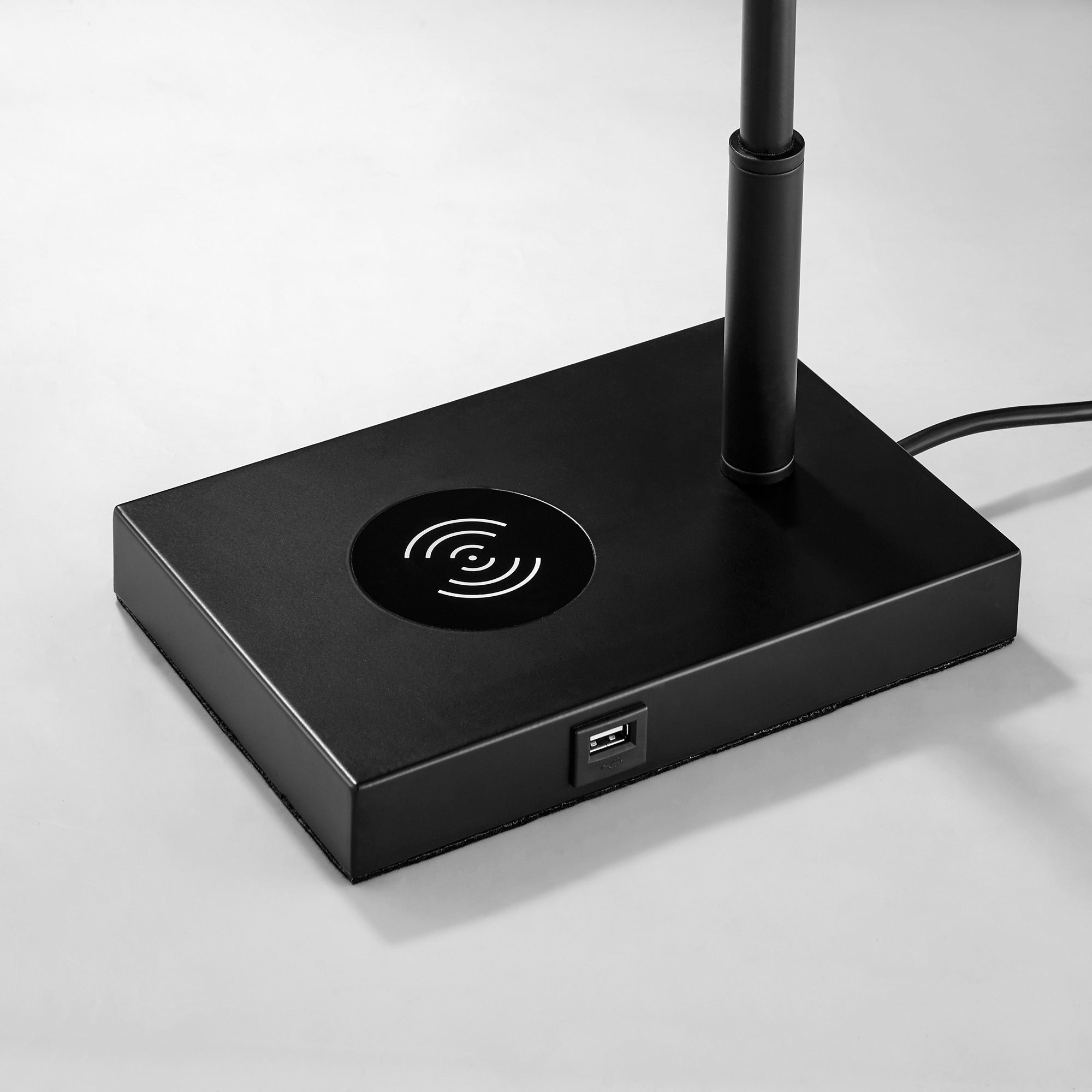 Lite Source LS-23460BLK Salma Table Lamp With Wireless Charging Pad, 60 W, 1-Lamp, Black - 2