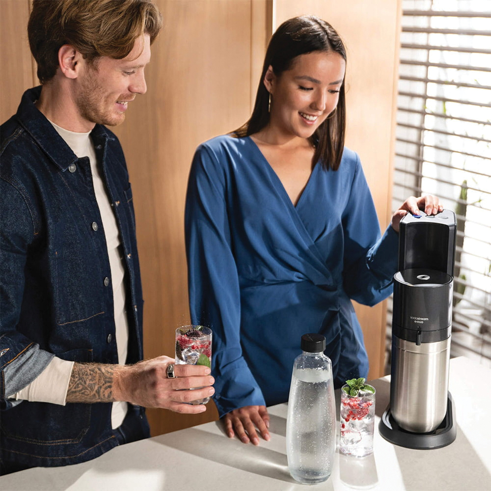 Sodastream E-Duo 1016912010 Sparkling Water Maker, 28.4 oz Bottle, Aluminum Alloy/Stainless Steel - 4