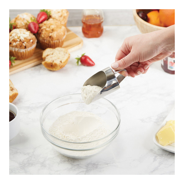 Rsvp International V-SCP Vintage Mini Scoop, 4-1/2 in L, Stainless Steel - 2