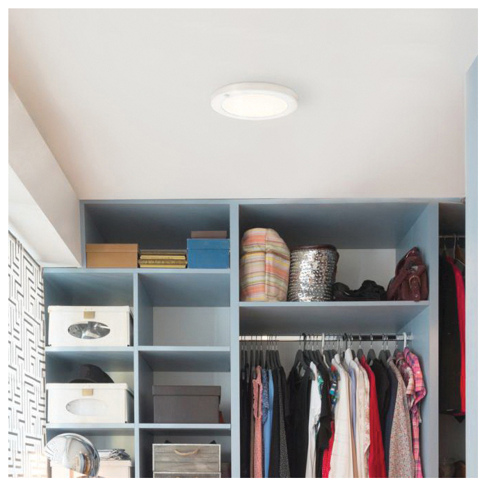 Westinghouse 6133200 Indoor Flush-Mount Ceiling Fixture, 120 V, 18 W, 1-Lamp, LED Lamp, 1450 Lumens, White Fixture - 4