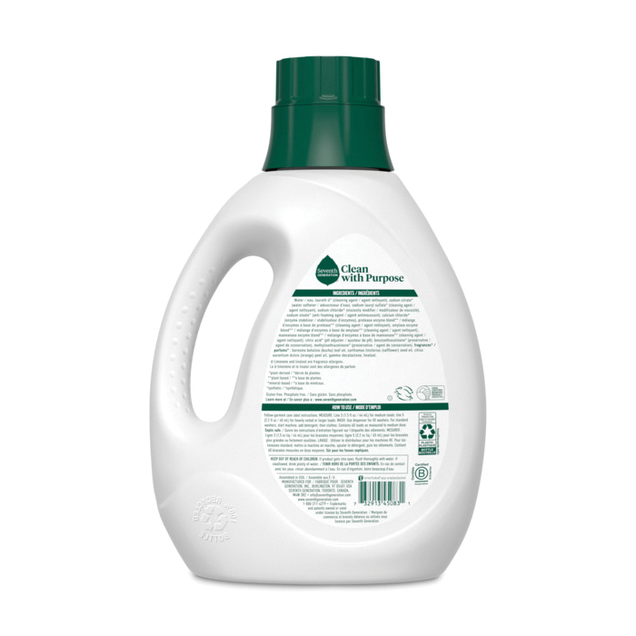 Seventh Generation 45083 Laundry Detergent, 90 fl-oz, Liquid, Fresh Citrus - 2