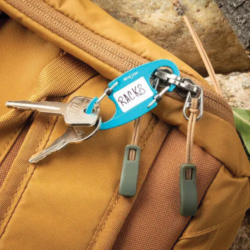 Nite Ize IdentiKey IKSLA-A1-2R6 Dual Carabiner, 2.09 in OAL, Aluminum, Black/Blue - 5