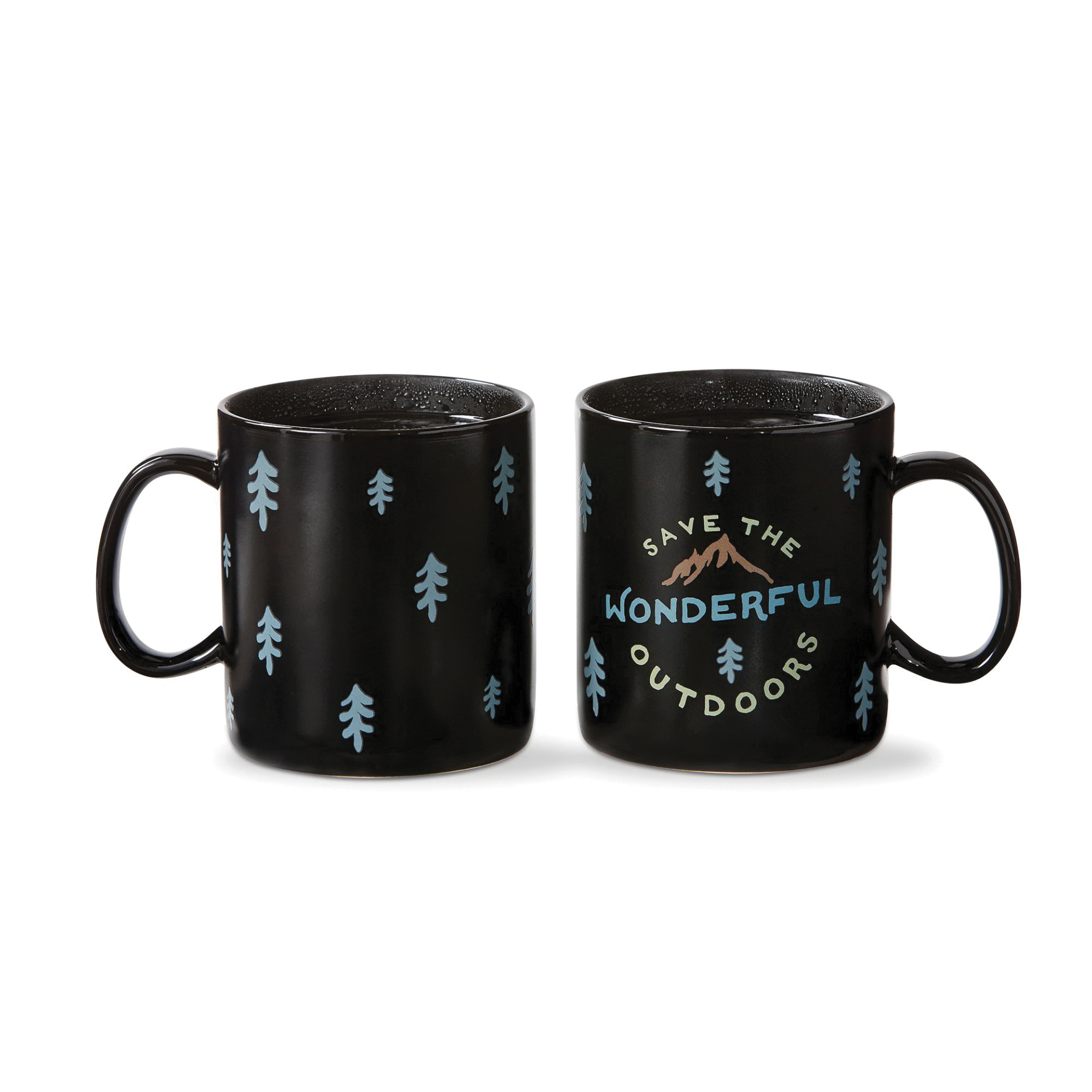 Tag G16366 Save The Outdoor Mug, 20 oz, Stoneware, Black - 1