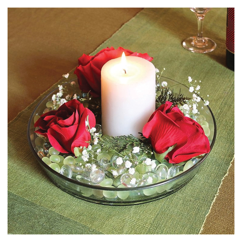 Achla Designs TRY-02 Terrarium Tray, Round, Glass, Clear - 3
