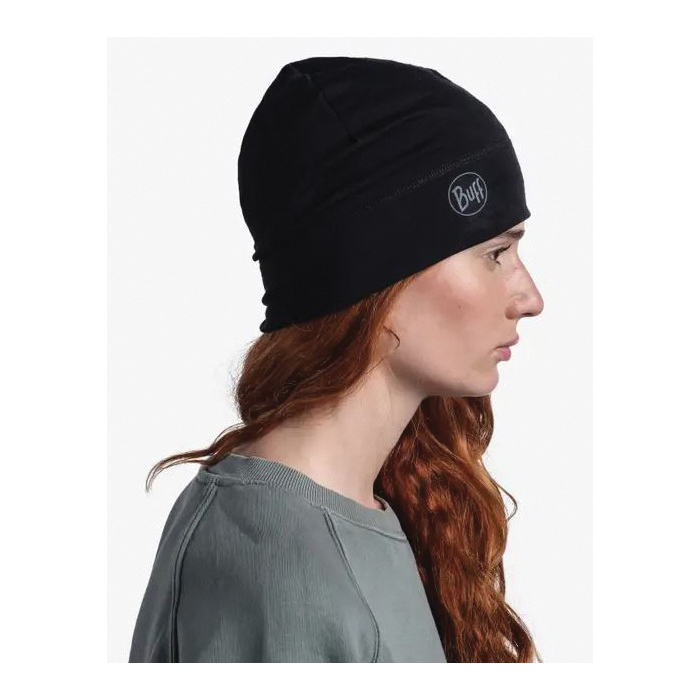 Buff 113013.999.10 Lightweight Beanie, Merino Wool, Solid Black - 2