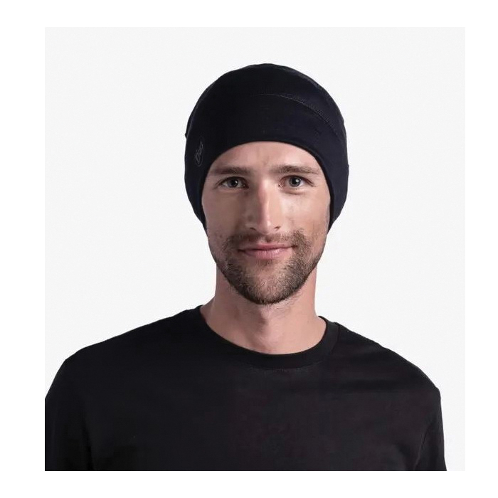 Buff 113013.999.10 Lightweight Beanie, Merino Wool, Solid Black - 5