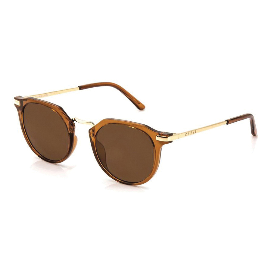 Carve Frankie Series 36082 Sunglasses, Metal/Polycarbonate, Gloss Crystal Tobacco/Gold, Brown Lens - 2