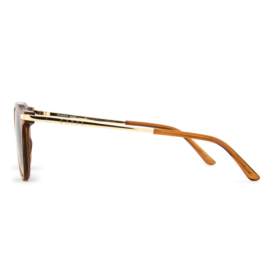 Carve Frankie Series 36082 Sunglasses, Metal/Polycarbonate, Gloss Crystal Tobacco/Gold, Brown Lens - 4