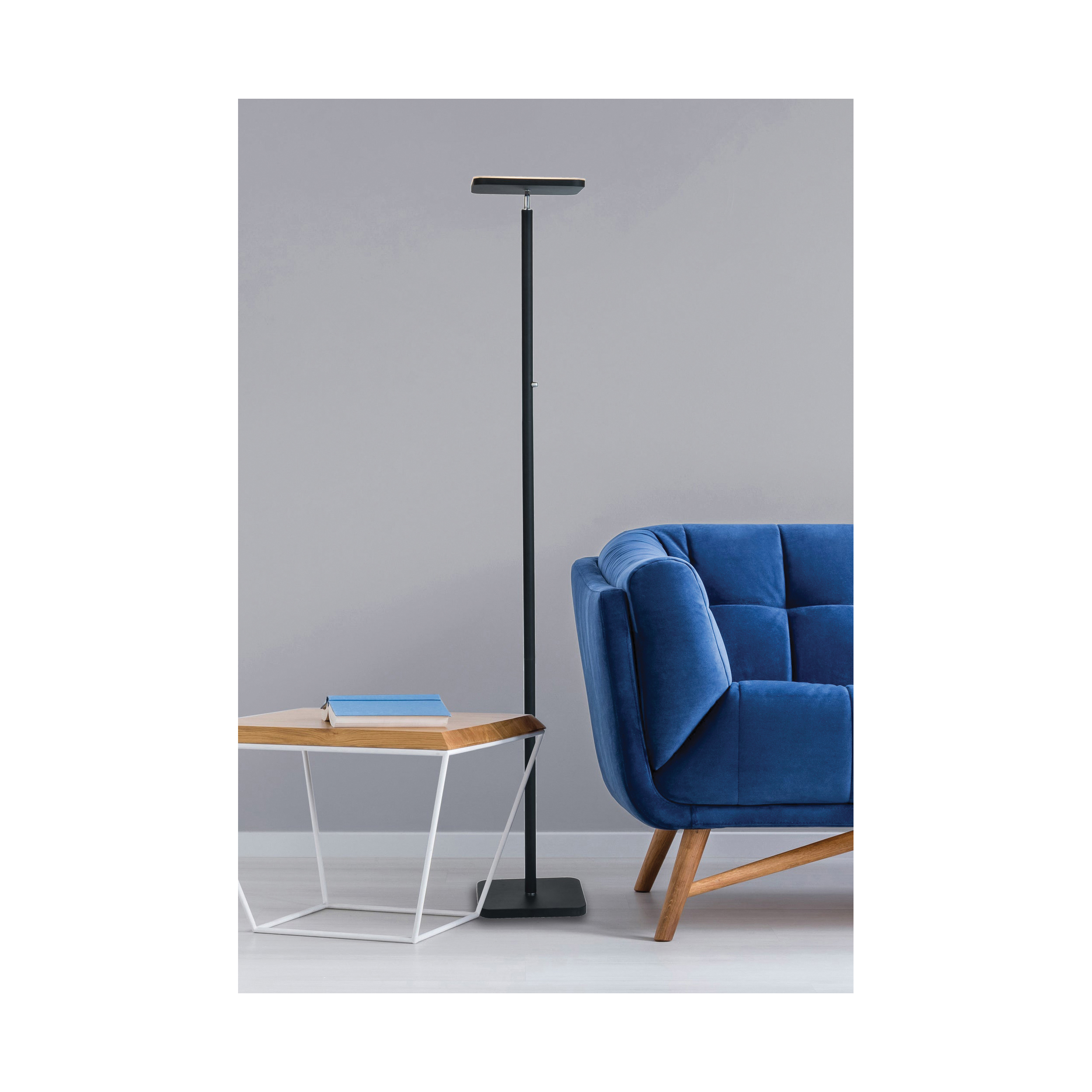 Lite Source HECTOR Series LS-83355BLK Floor Lamp, 120 V, 30 W, 1-Lamp, LED Lamp, 2550 Lumens, 3000 K Color Temp, Metal - 3
