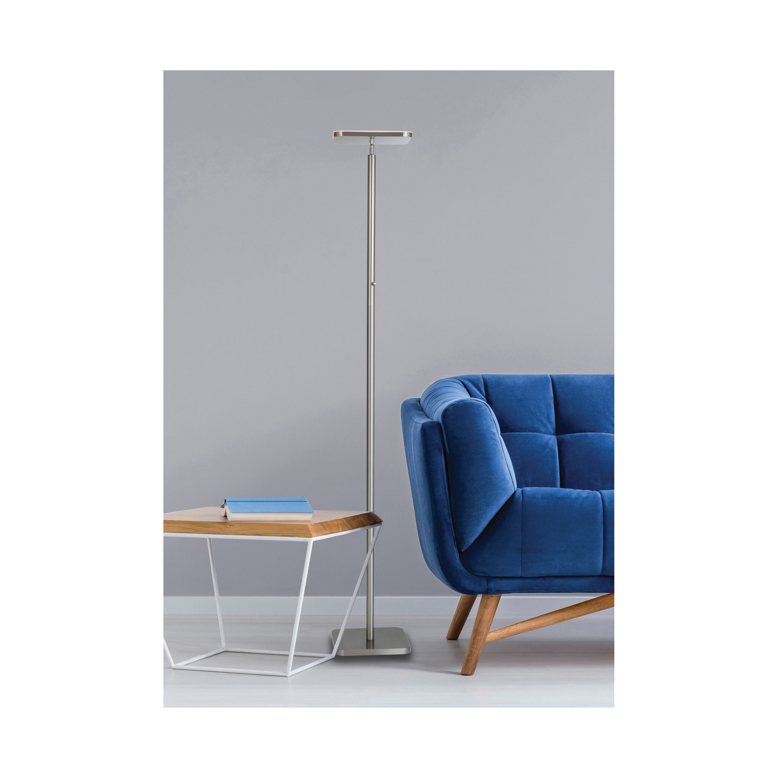 Lite Source HECTOR Series LS-83355BN Floor Lamp, 120 V, 30 W, 1-Lamp, LED Lamp, 2550 Lumens, 3000 K Color Temp, Metal - 3